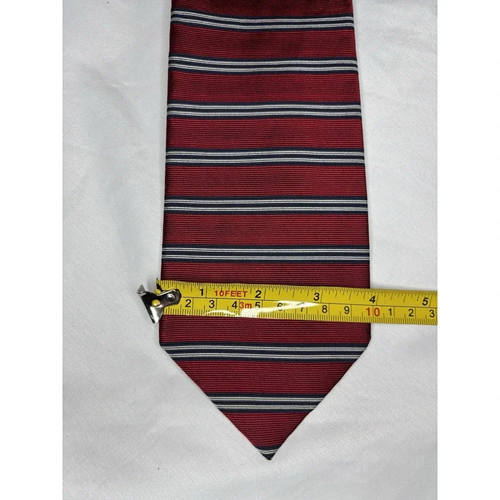Vintage Brooks Brothers Makers Handmade‎ Silk Striped Tie Red Navy USA Preppy